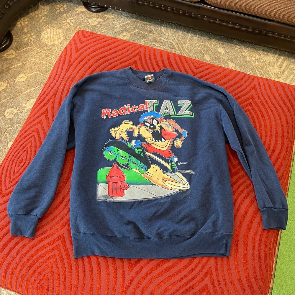 Vintage Radical TAZ XL Sweatshirt | Looney Tunes🔥